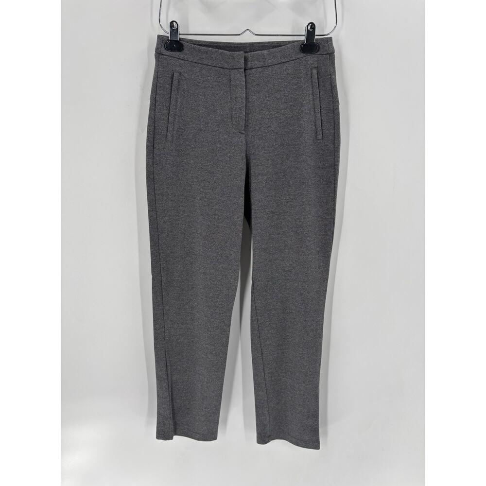 Lululemon On The Move Pants Ponte Womens 4 Gray Zipped Pockets Logo Stretchy